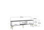 Hanah Home Soporte para televisor Asel - Blanco y Oro